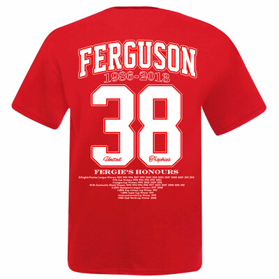 Alex Ferguson Man Utd Icon & Leggenda Trofeo T-Shirt (Adulti