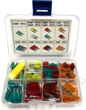110 piece Micro2 & Micro3 Automotive Fuse Assortment kit with Storage case 