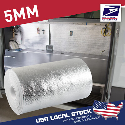 East Forest 60"x40" Automotive Sound Deadening Mat - Heat & Noise Insulation, Double Layer Aluminum Foam, Silver