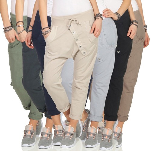 Damen Jogginghose Baggy - Weite Beine Mit Hoher Taille