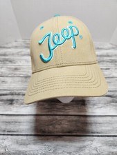 Jeep Hat Script Ladies Strapback Tan Cap Teal Embroidery