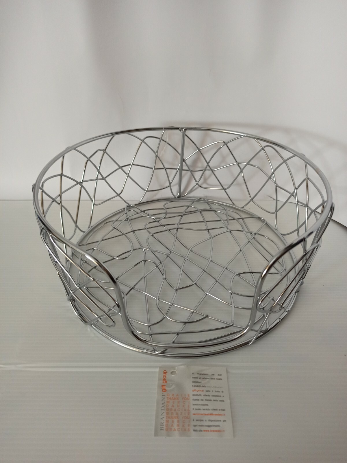 BRANDANI - Porta Piatti Metallo Cromo Design 52301