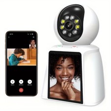 3-Inch Screen Smart Pet Camera: Home Indoor Baby/Child Monitor, WiFi Connection