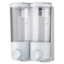 Soap Dispenser Bathroom Wall Mount Shower Shampoo Lotion Container Holder System