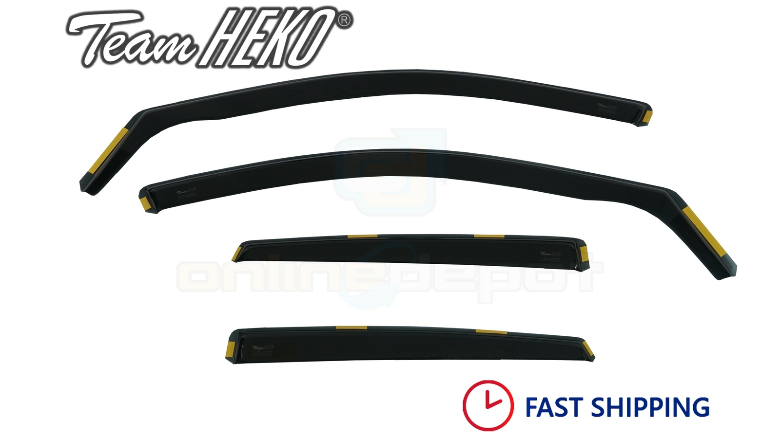 Wind Deflectors 4 pieces HEKO Tinted VW POLO mk6 5 doors hatchback 2017