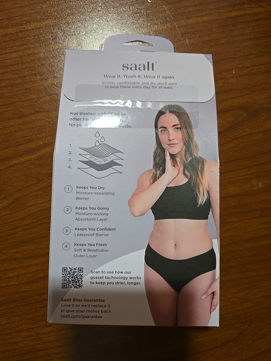 Saalt Period Underwear - Cotton Bikini For Leak Protection, Reusable & Thin