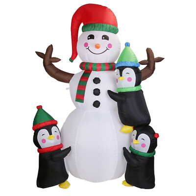 iMounTEK 70'' Inflatable Christmas Snowmen Blow-Up Outdoor Display with LED Light