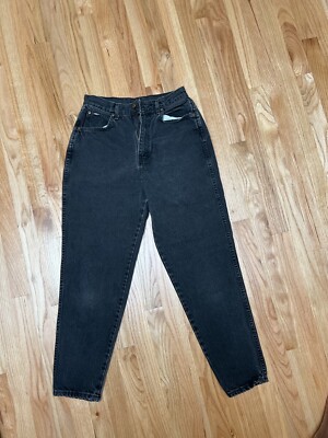 Vintage Black Chic High Waisted Mom Jeans