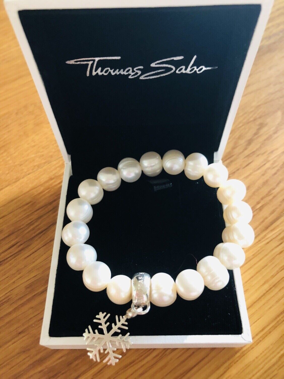 Thomas Sabo Pink & Pearl Charm Bracelet Size 18.5cm - Cole the Jeweller