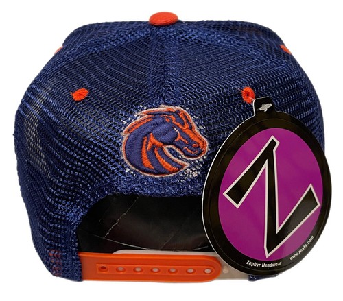 Zephyr NCAA Boise State Broncos "Paradigm" 5 Panel Flat Bill SnapBack Hat NWT - Picture 3 of 5