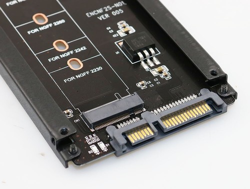 Metal Case B+M Key M.2 NGFF SSD To 2.5 SATA Adapter Card With Enclosure Socket - 第 4/8 張圖片