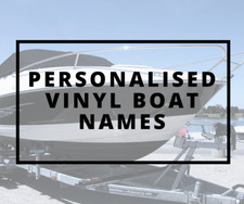 4 x Vinyl Boat Name Sticker Decals | Boat Name Stickers | Self Adhesive Stickers