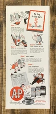A&P Coffee Food Stores Grocery WWII Vintage Print Ad 1944 #0368