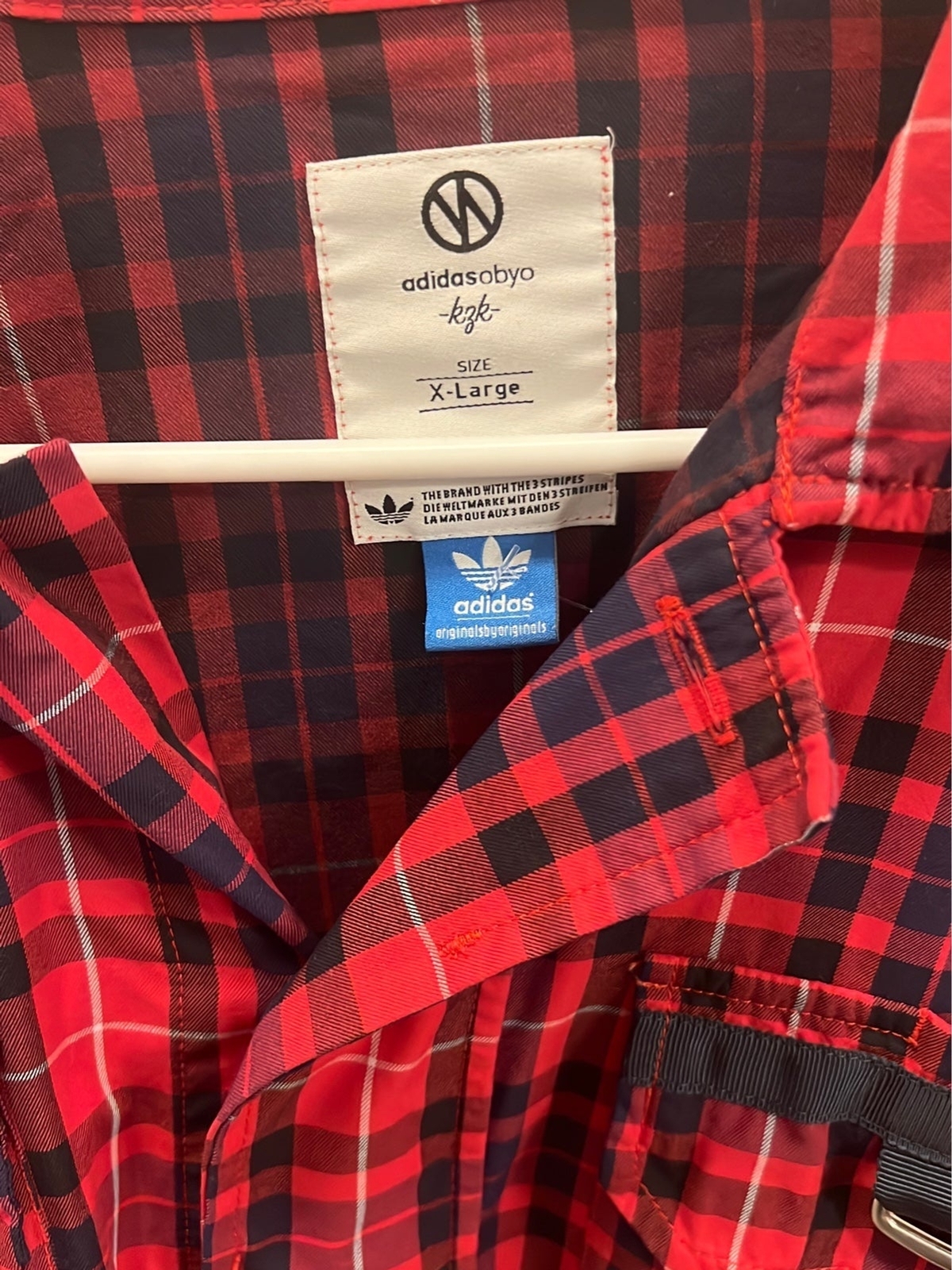 Adidas obyo kzk plaid shirt image 2