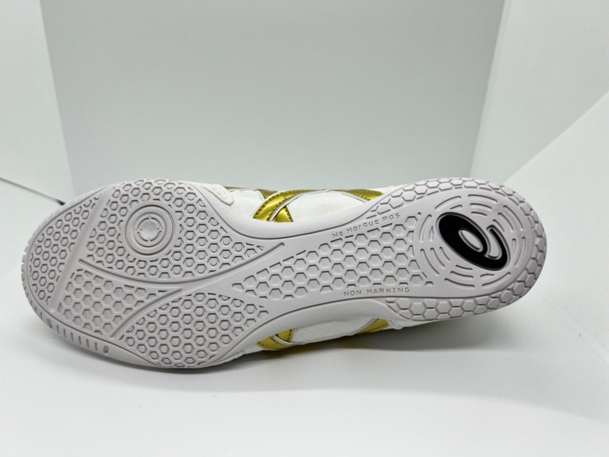 asics Boxing Wrestling Shoes White Gold Line Silver 1083A001 EX-EO