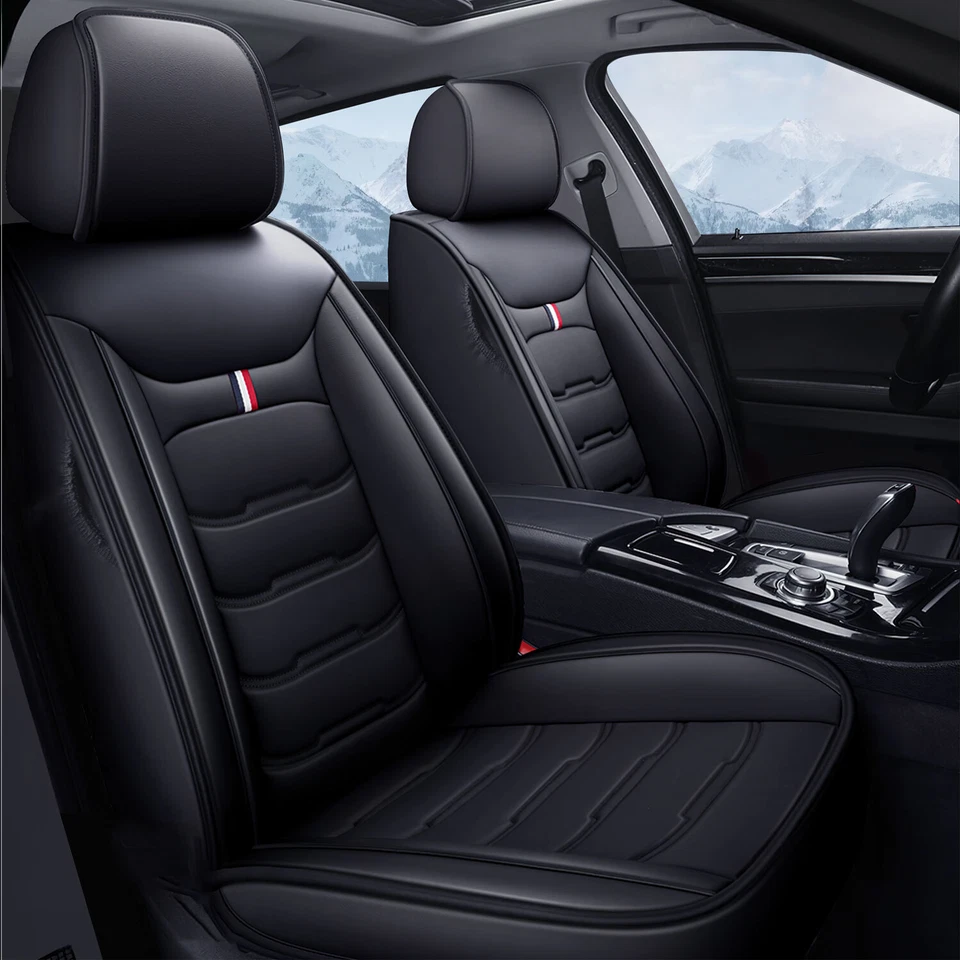 Juego completo de 5 asientos de cuero de lujo protector de asiento de coche delantero trasero para Chevrolet Foto 2 de 4