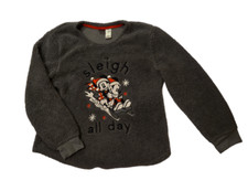 Disney Mickey  Minnie Mouse Sweatshirt Sleigh All Day Christmas Grey Size XL
