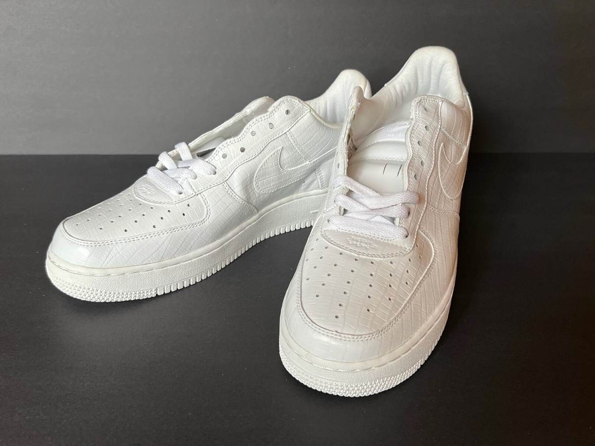 NEW NIKE HTM Air Force 1 Low HTM2' 2004 SIZE 11 White Croc NIB