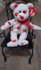 2000 Retired Ty Beanie Baby Smooch the Bear Kisses Heart Nose with Tags