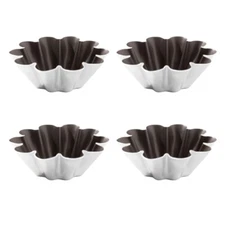 4Pcs Eggs Tart Molds Tiny Pie Tartlets Dessert Molds Aluminium Small Tart Pans