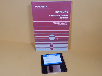 Advantech PCLS-VBX Visual Basic Custom Controls Software and Manual PCLS-VBX-8