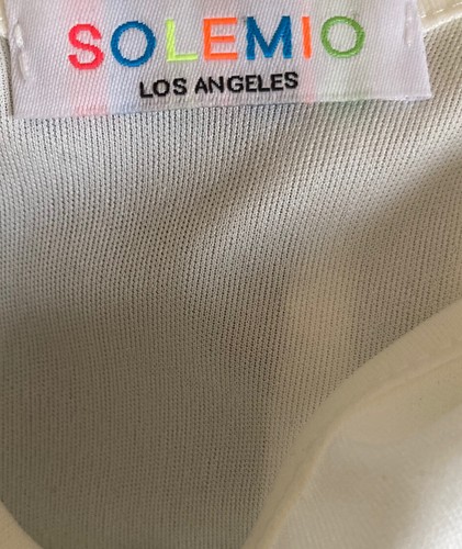 Solemio Los Angeles Cream Sequin Skirt Beach Cocktail Dress Size M - Picture 4 of 5