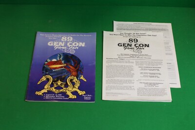 Gen Con Pre-Registration Program 1989 + Judges registration forms