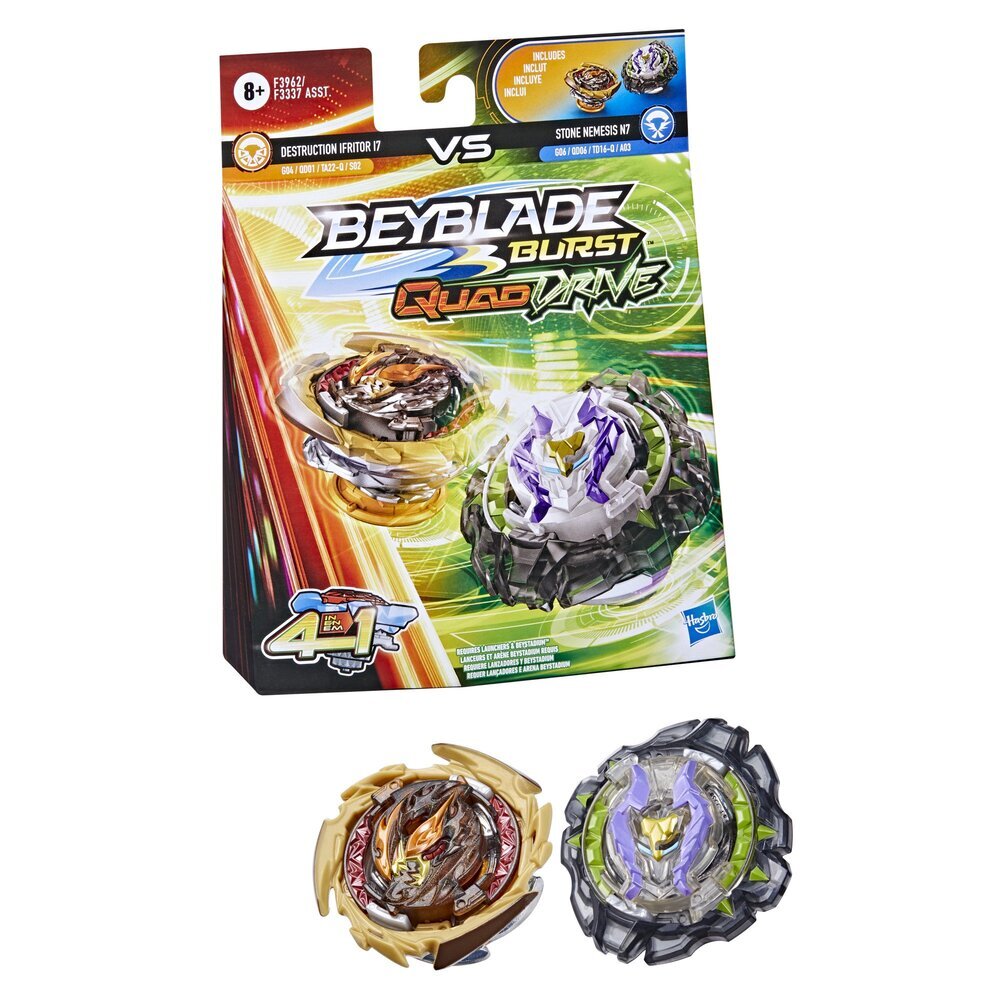 ② イロトリドリ Beyblade Burst QuadDrive Destruction Ifritor I7 Stone Nemesis N7
