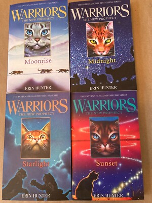 Warriors Cat The New Prophecy Erin Hunter Lot of 4 (Book 1,2,4,6) UK Editions
