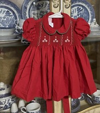 Will  beth Heirloom Smocked Christmas Dress 6m