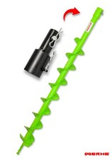 WERHE® Profi Bohrer VollStahl , Erdbohrer 80 mm extrem robust Mit Stihl Adapter