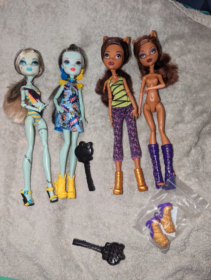 Lote de 5 muñecas Monster High DRACULAURA Frankiestein Clawdeen Wolf Foto 2 de 4