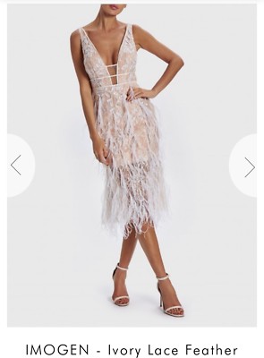 forever unique feather dress