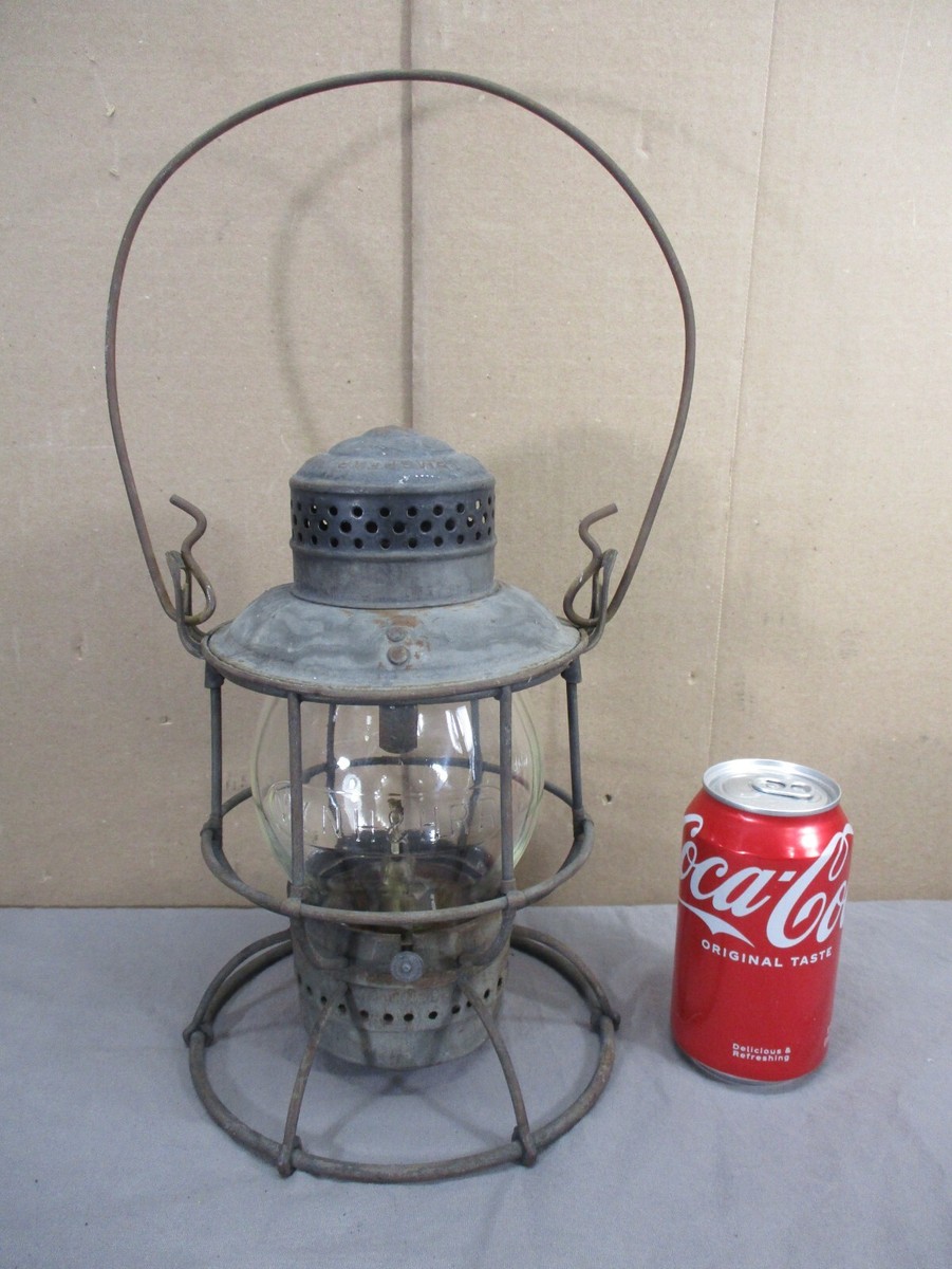 RARE Antique Armspear Railroad Lantern N.Y.N.H.&H.R.R. ~ B.&M.R.R.