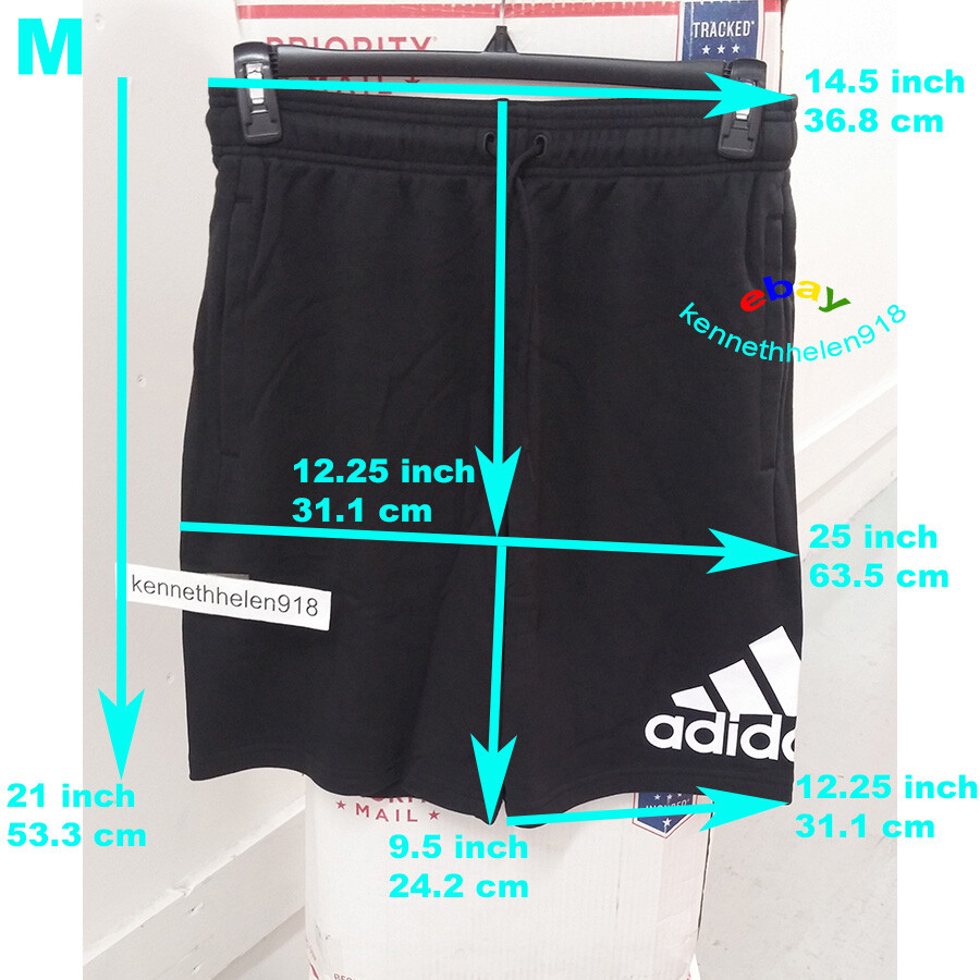 ADIDAS LOUNGEWEAR MUST HAVES BADGE OF SPORT SHORTS DX7662 BLACK MENS SIZE MEDIUM