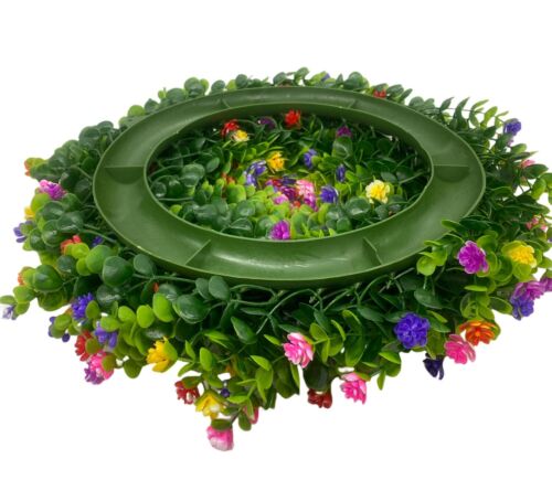 Wreath Spring with colorful roses & eucalyptus leaves 17"x 17" New - Picture 7 of 14