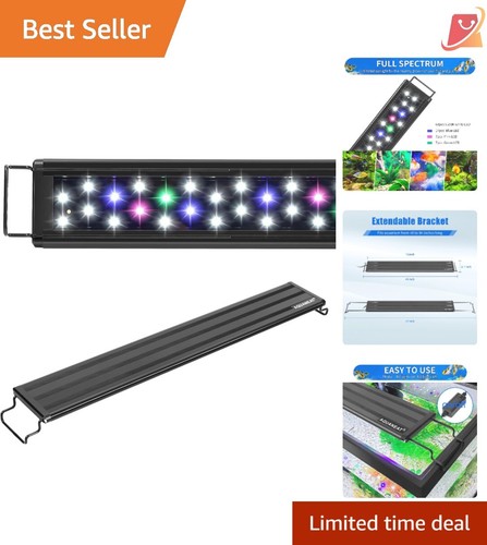 LED Aquarium Light Aluminum 48-54 Inch Full Spectrum Energy Efficient Fish Tank
