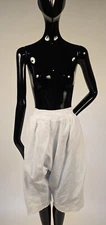VICTORIAN 19TH C WHITE LINEN FULL BLOOMERS W LACE TRIM - GREAT 4 SUMMER SHORTS