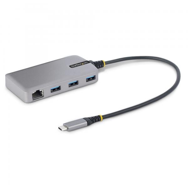 Startech Grigio Hub Usb-C Vl817 3 Porte Usb-A 5Gbps Gigabit Ethernet 30Cm - Immagine 3