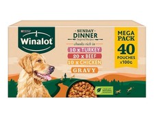 Sunday Dinner Mixed in Gravy Wet Dog Food Pouches 40x100g 4.59 per kilo