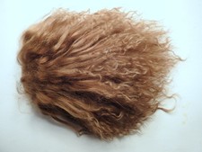 Warm Light Brown Tibetan Lamb Mohair Doll Hair 4 Wigs or Reroot 4 x 4"