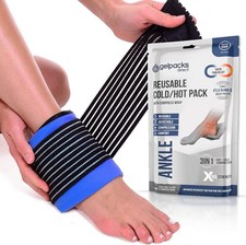 Gel Packs Direct - 3-in-1 Multipurpose Reusable Hot & Cold Flexible Ankle Ice Pa
