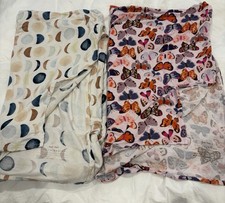 Little Sleepies Swaddling Blanket Set, Multicolor Butterfly  Moon Theme