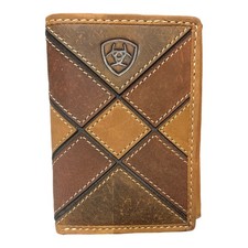 Ariat Mens Trifold Style Wallet Patchwork Embossed Multicolor A3565497