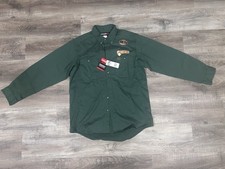 NWT Wrangler Riggs Workwear Room2Move Men’s Large Green Work Shirt Utility Logo