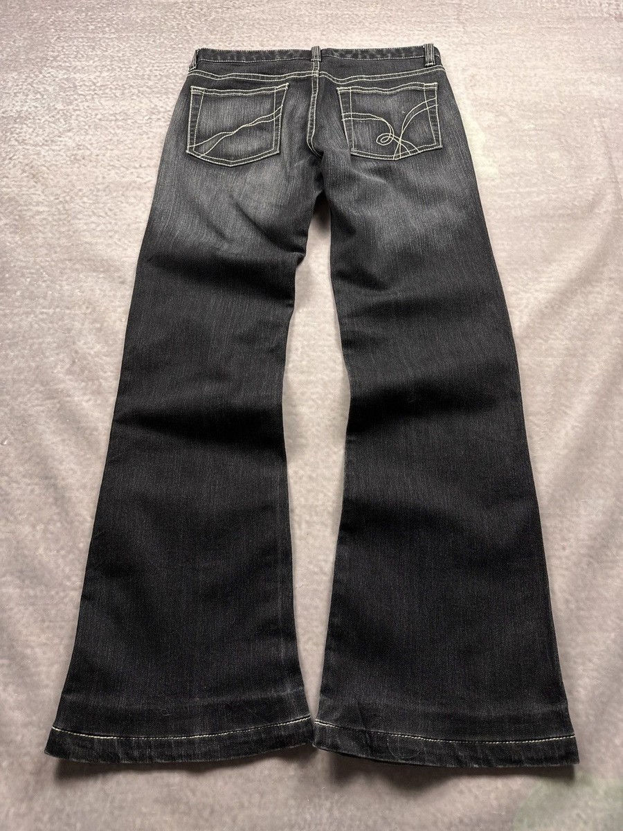 Archive Y2K LGB If Six Was Nine Style Flared Black Denim Jeans