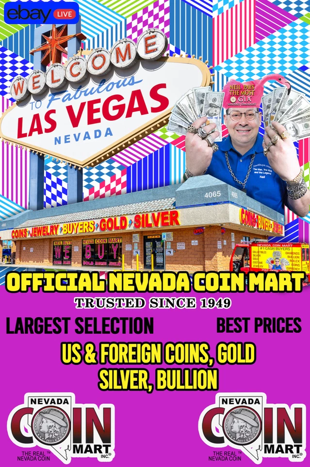 $ OFFICIAL NEVADA COIN MART LIVE $ SILVER US & FOREIGN COINS BULLION $ #H