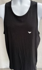 Emporio Armani Black Tank With Eagle Logo