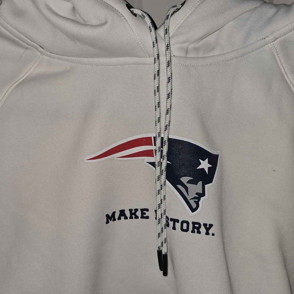 New England Patriots NFL Hoodie XXL 2X White Combine Under Armour Fleece NWT NEW - Image 4 of 4