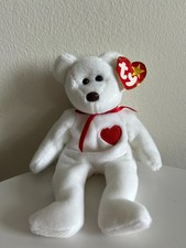TY Beanie Baby NWT Valentino the Bear White  Red 1994 Valentine's Day Keepsake